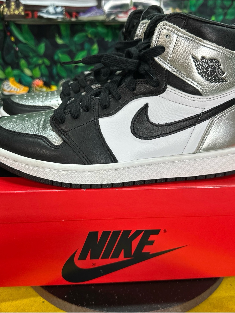 Jordan 1 High Retro Silver Toe Size 7W